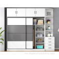 White 2 Open Sliding Door Modular Wardrobe Furniture